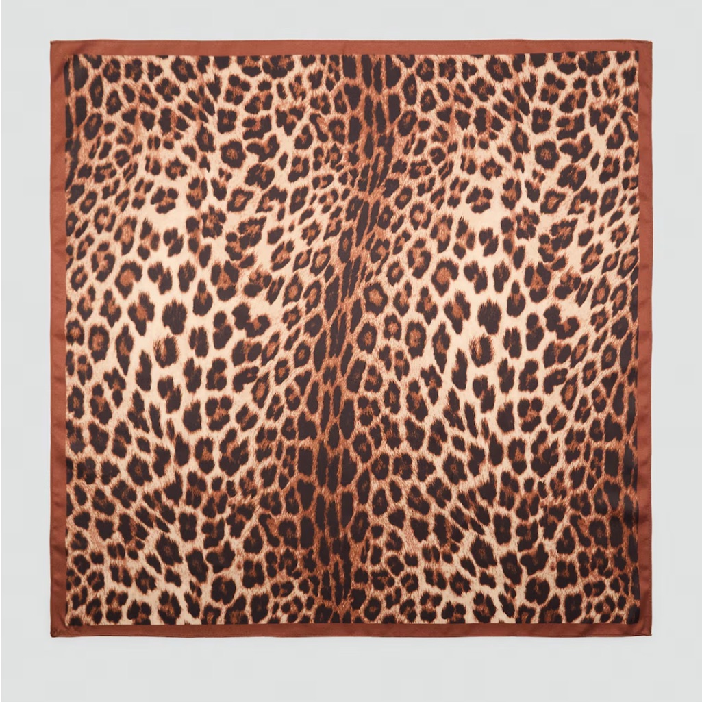 Must Go Nwt Mango Silk Satin Leopard Print Scarf. Read Description Below